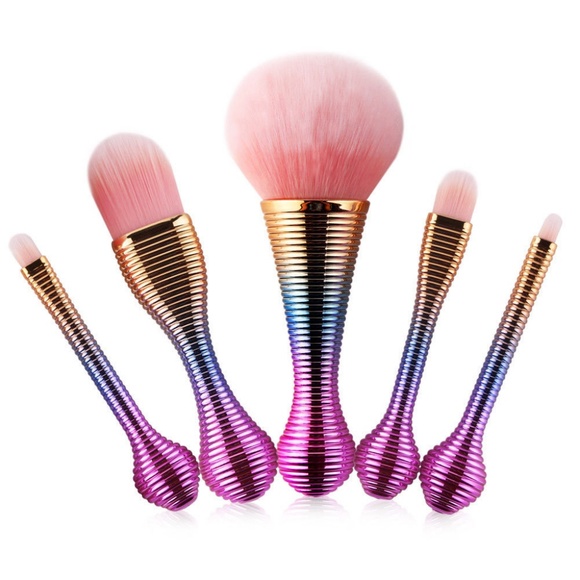 5 Metallic Multi-Colored Ombre Travel Brush Set - Picture 3 of 5